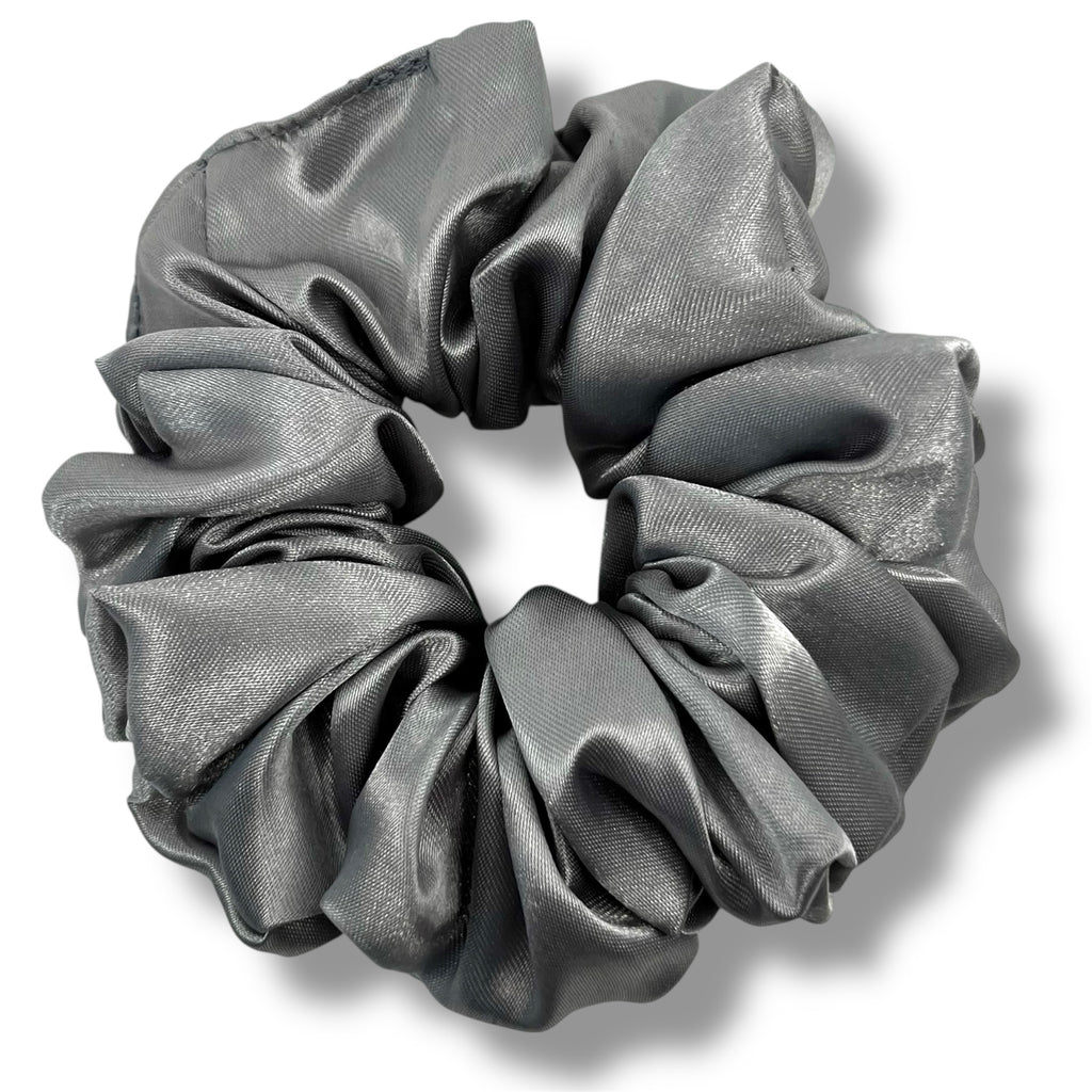 grå classic satin scrunchie
