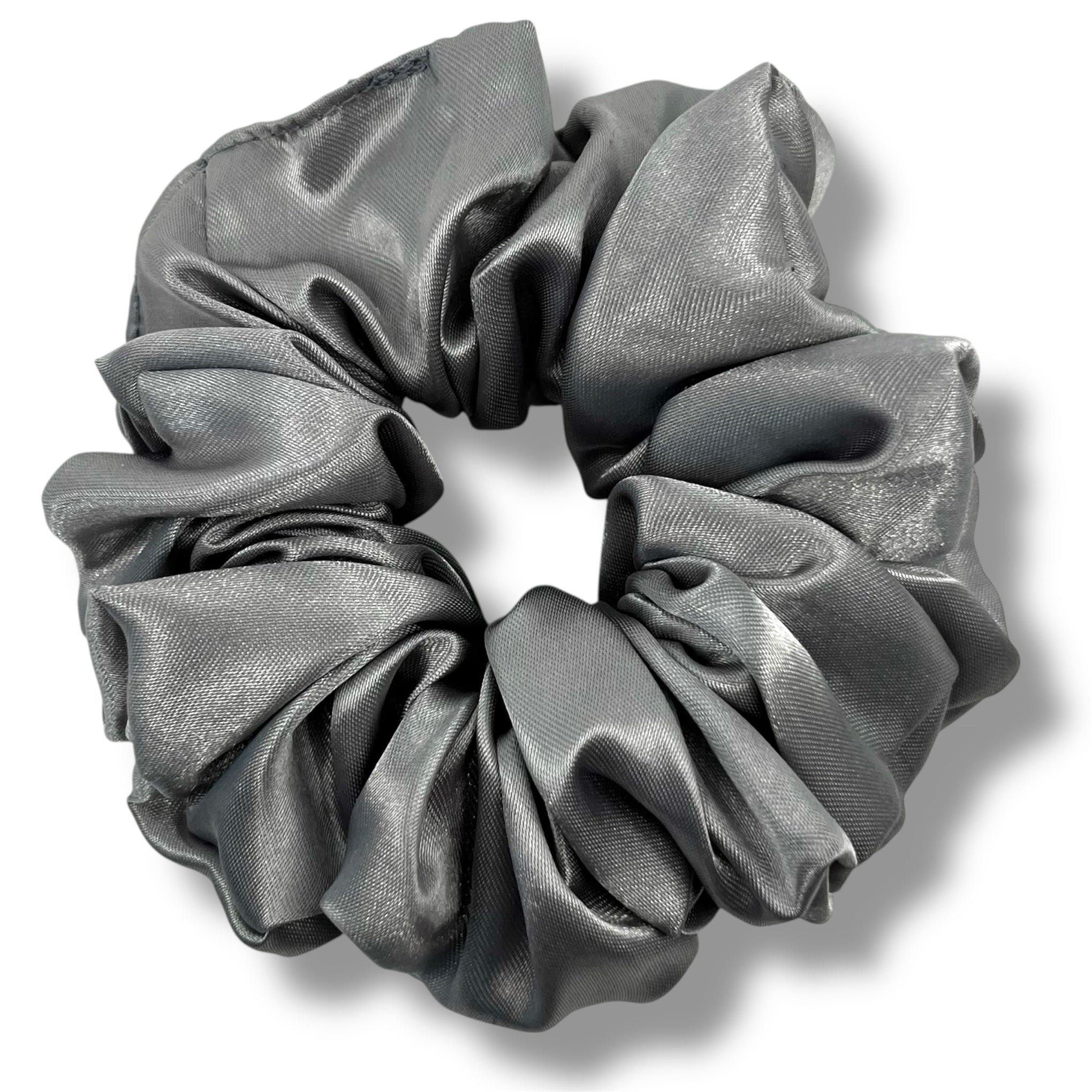 grå classic satin scrunchie