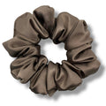 taupe classic satin scrunchie