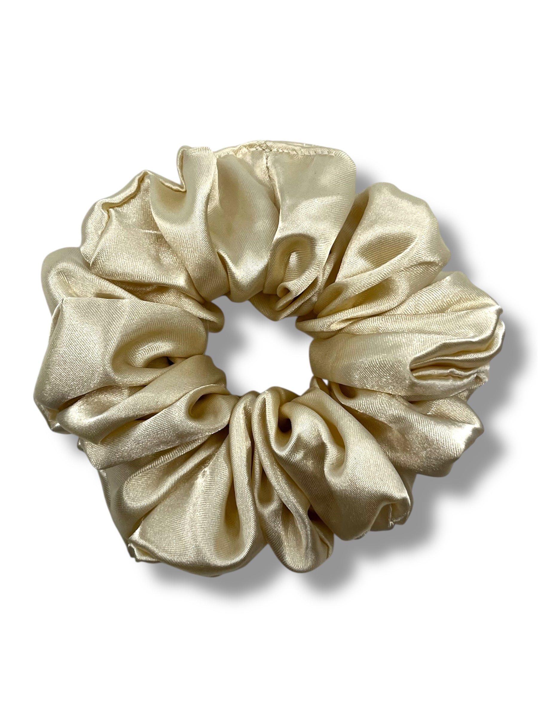Champagne classic satin scrunchie