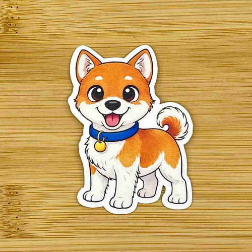 Shiba inu klistermärke - Lilofant Design