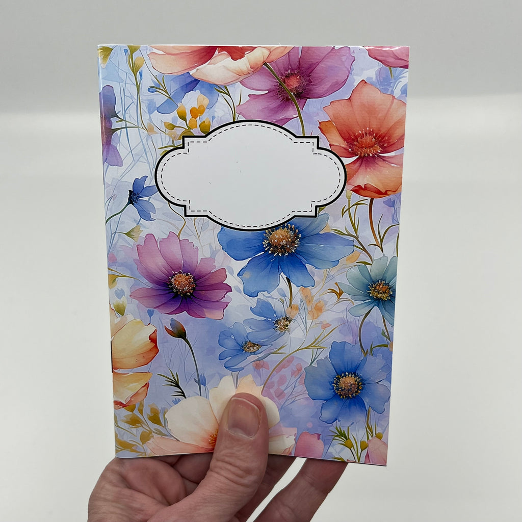 Pastellblommor - anteckningsbok A5 - Lilofant Design