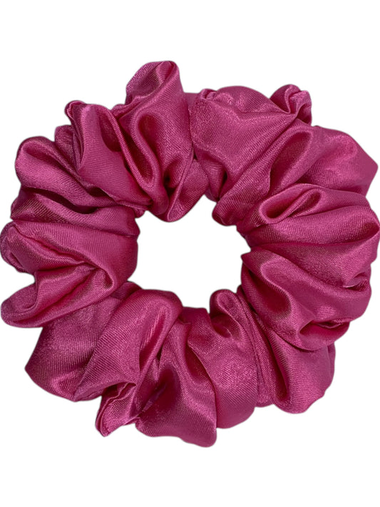 Cerise satin scrunchie - Lilofant Design