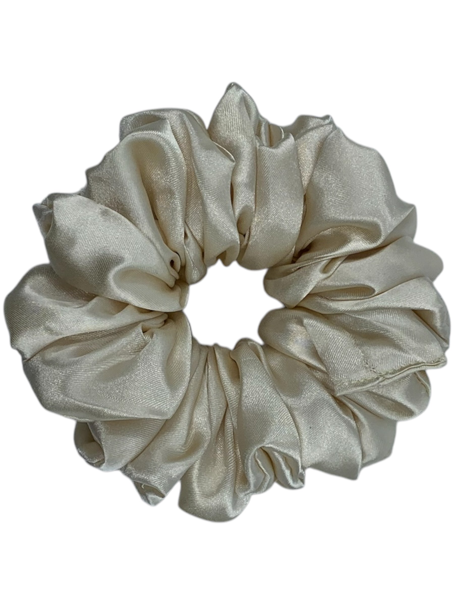 Champagne satin scrunchie - Lilofant Design