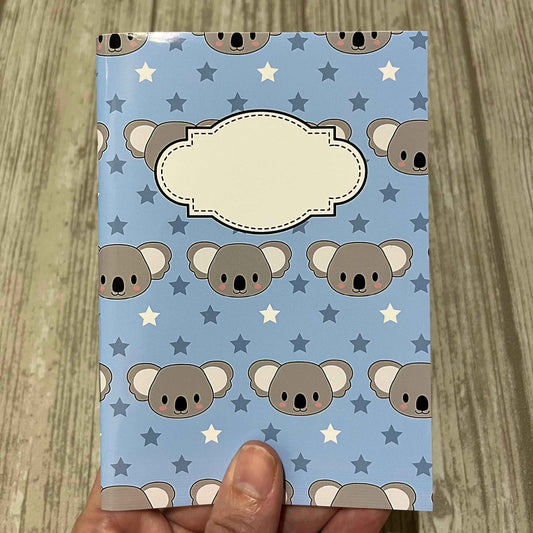 Lila koala A6 anteckningsbok