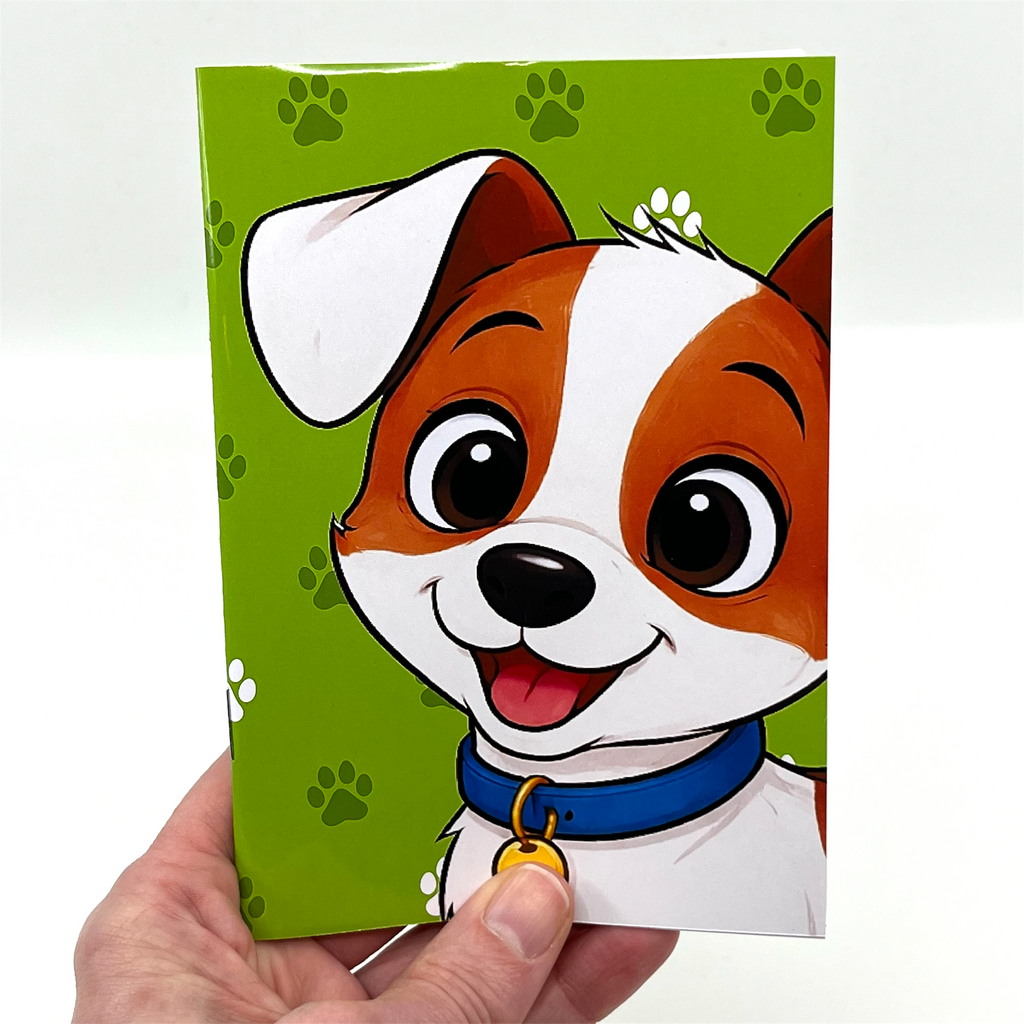 Jack russell terrier släthårig - anteckningsbok A5 - Lilofant Design