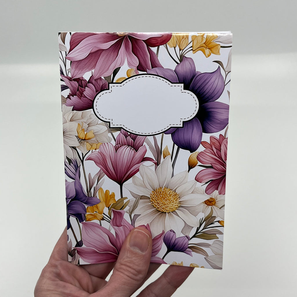 Sommaräng blommor - anteckningsbok A5