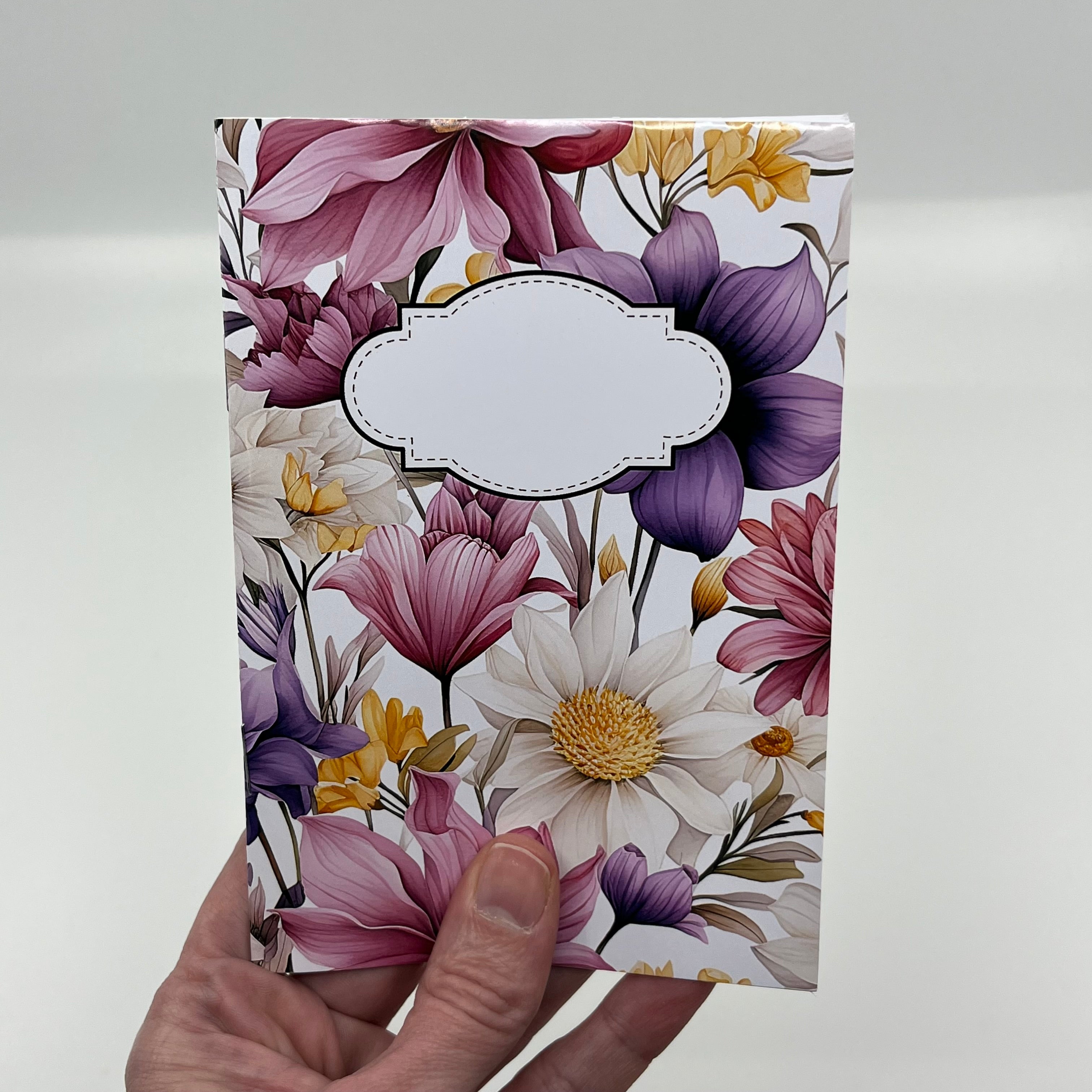 Sommaräng blommor - anteckningsbok A5