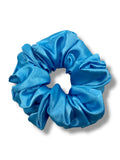 Aqua classic satin scrunchie