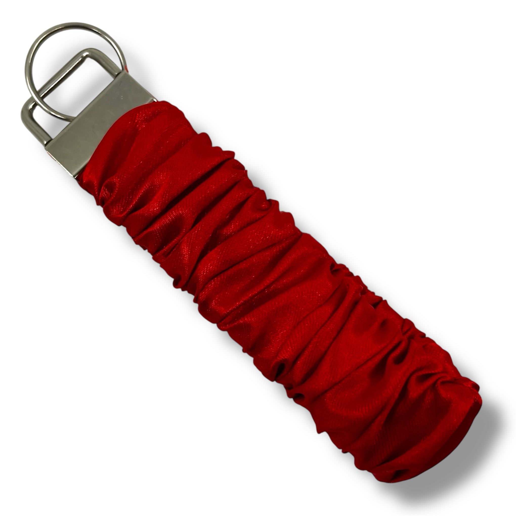 röd scrunchie nyckelring