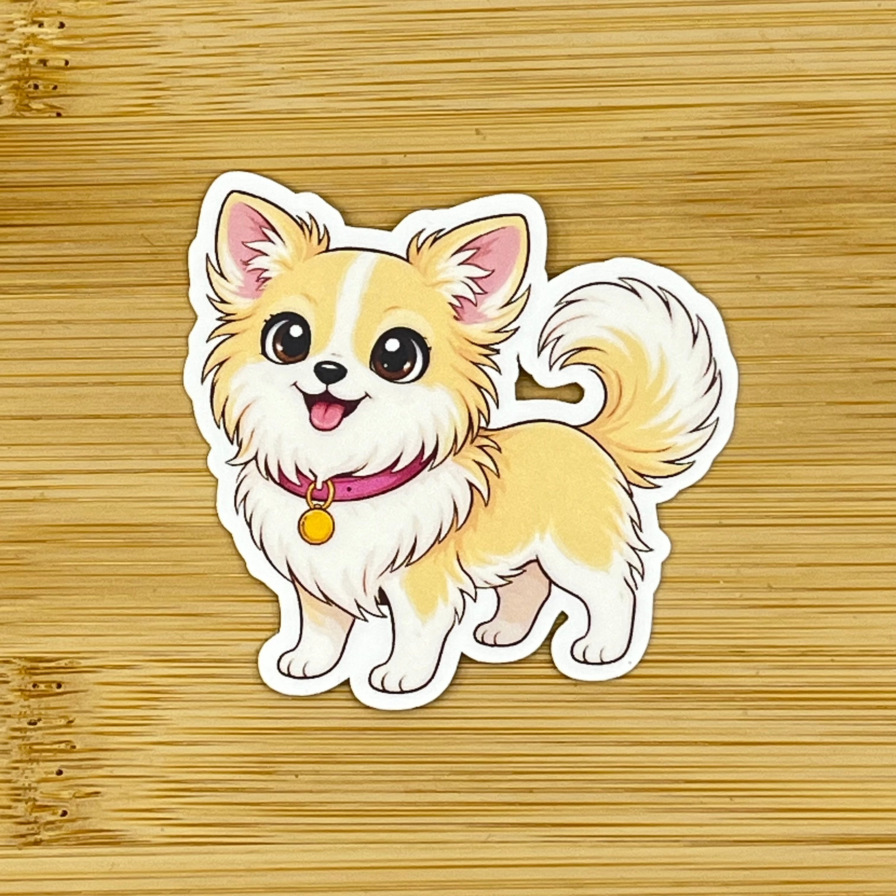 Chihuahua långhårig klistermärke