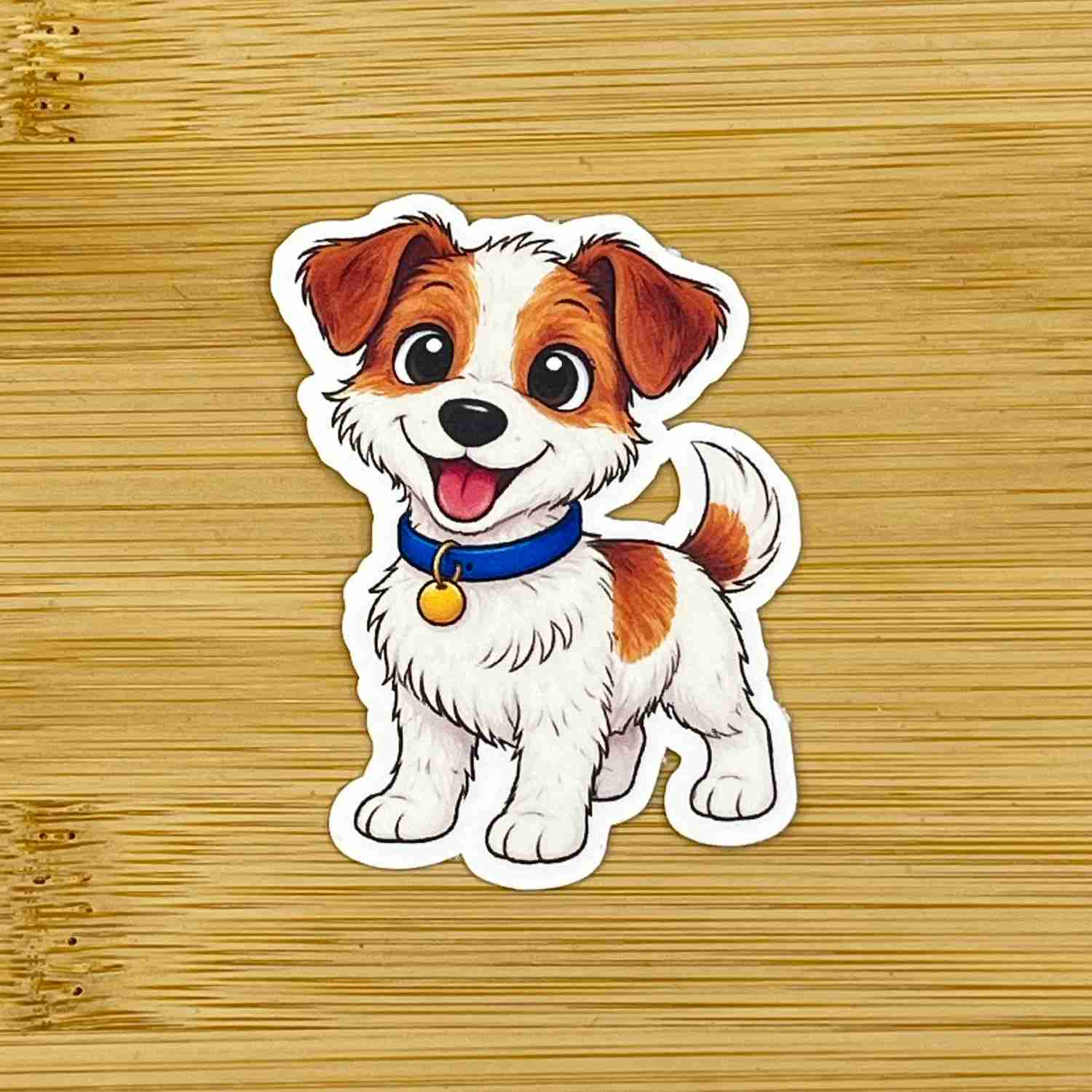 Jack russell terrier strävhårig klistermärke - Lilofant Design