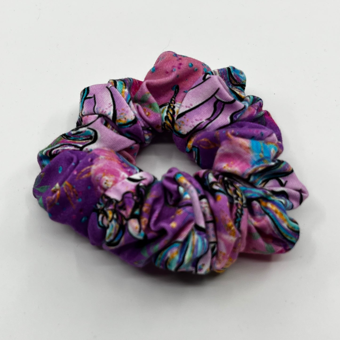 Lila ponies scrunchie