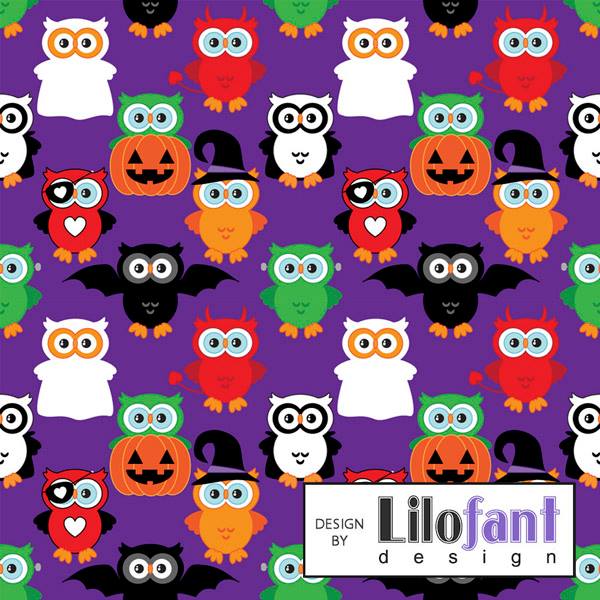 Halloween ugglor (jersey) 0,4 meter