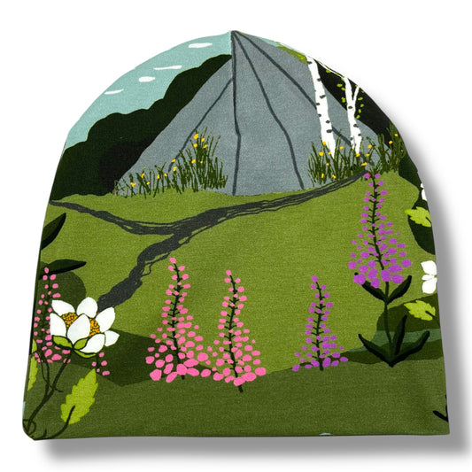 Fjällvandring grön/turkos mössa