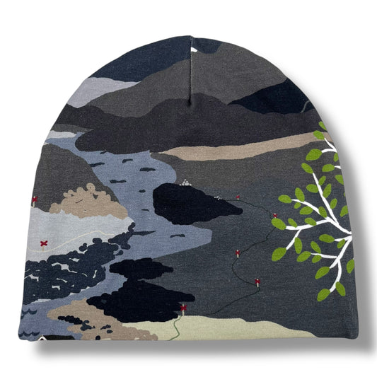 Fjällvandring blå mössa