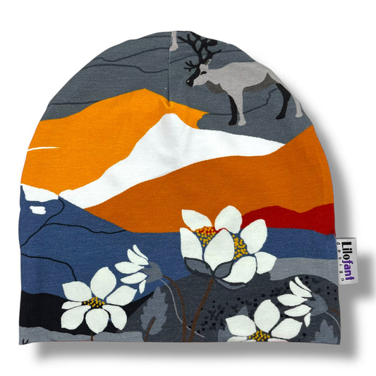 Fjällvandring orange mössa