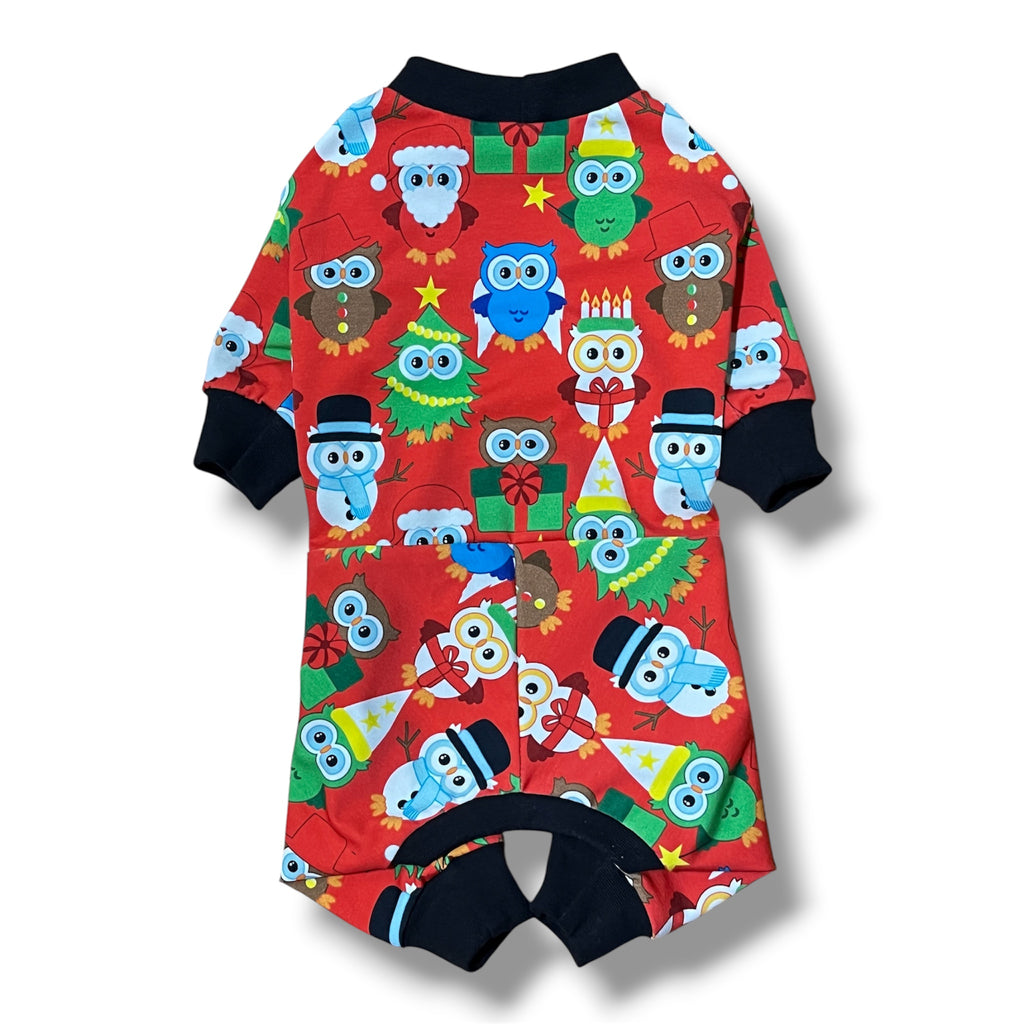 Röda julugglor - pyjamas