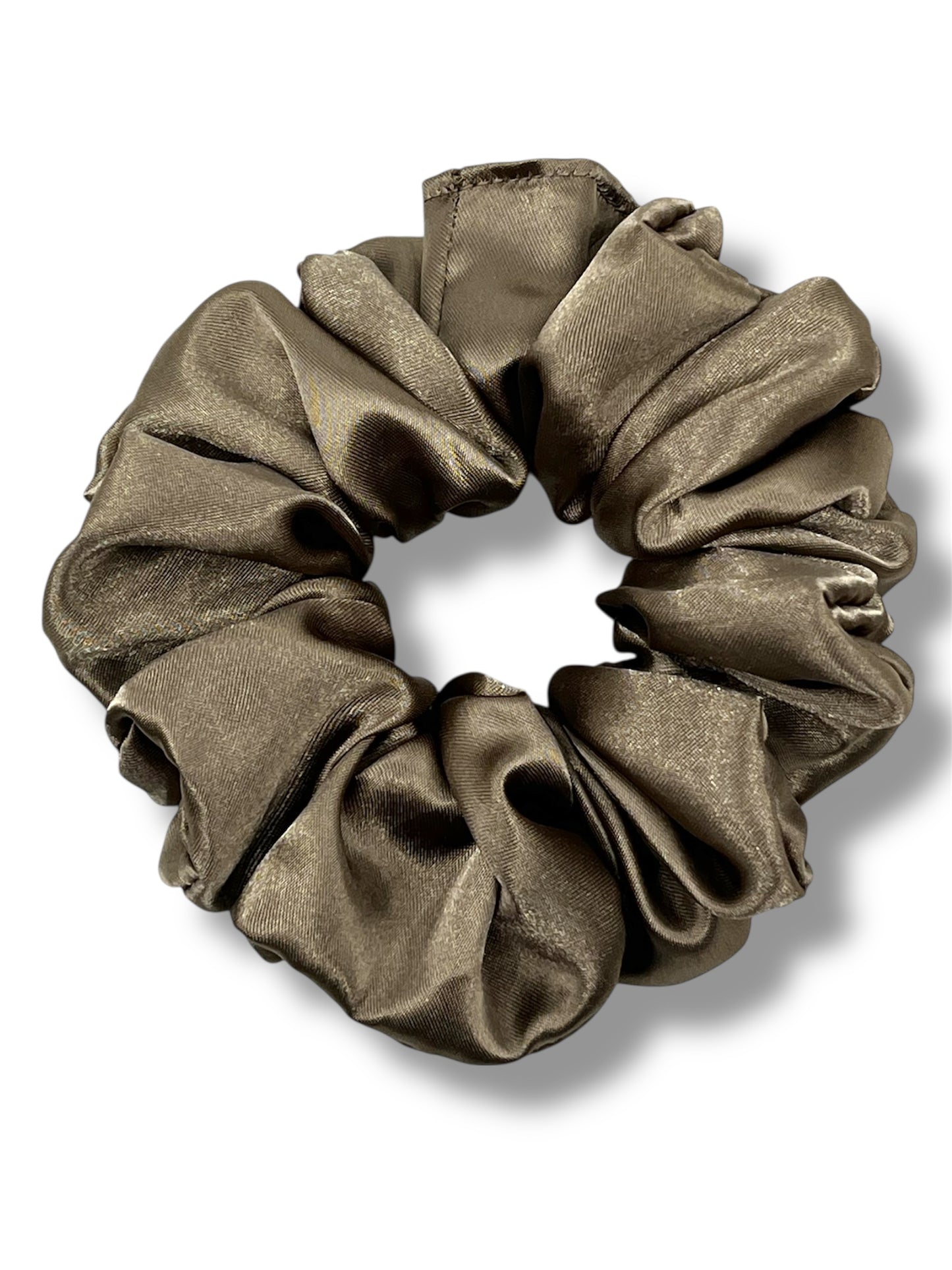 Mörk guld satin classic scrunchie
