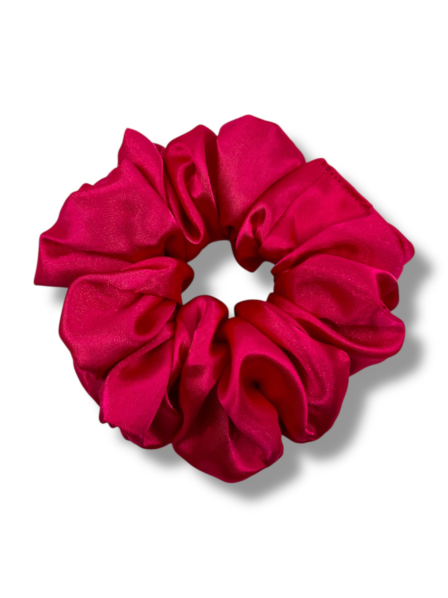Mörk cerise satin classic scrunchie