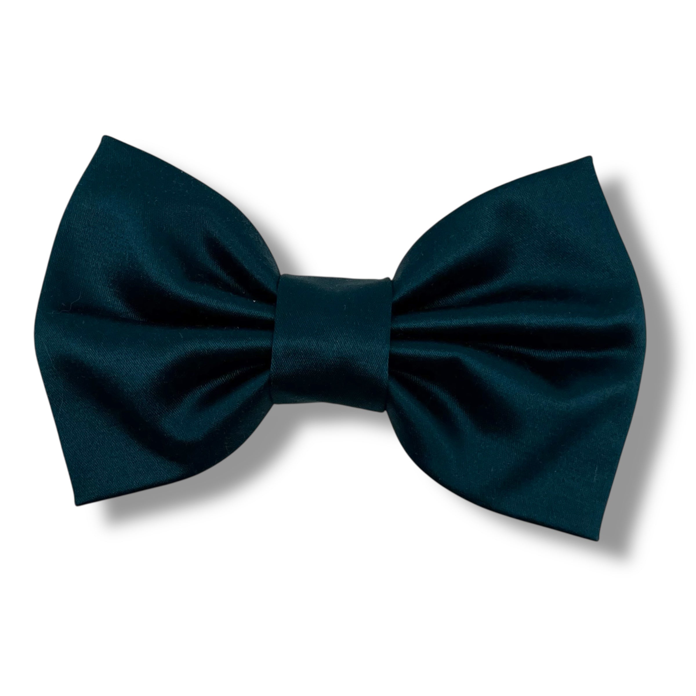 Mörk turkos hundrosett i siden - stor - Lilofant Design