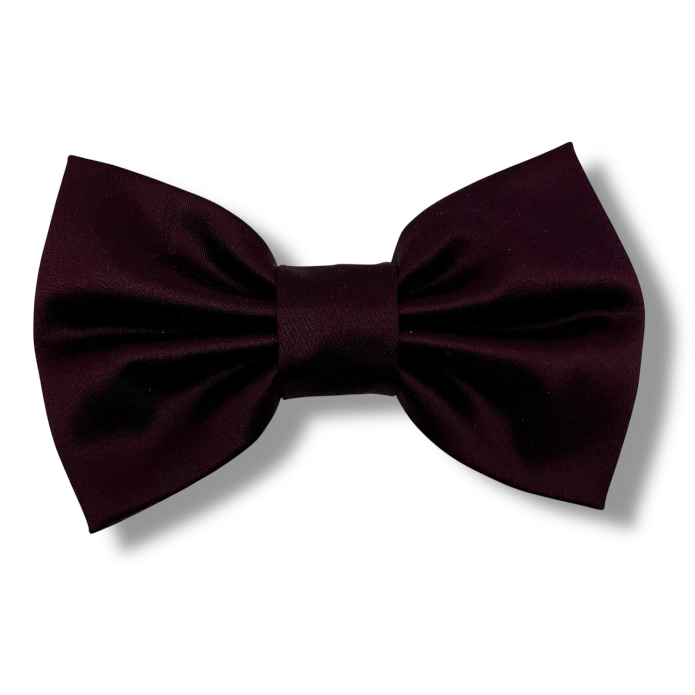 Bourgogne hundrosett i siden - stor - Lilofant Design