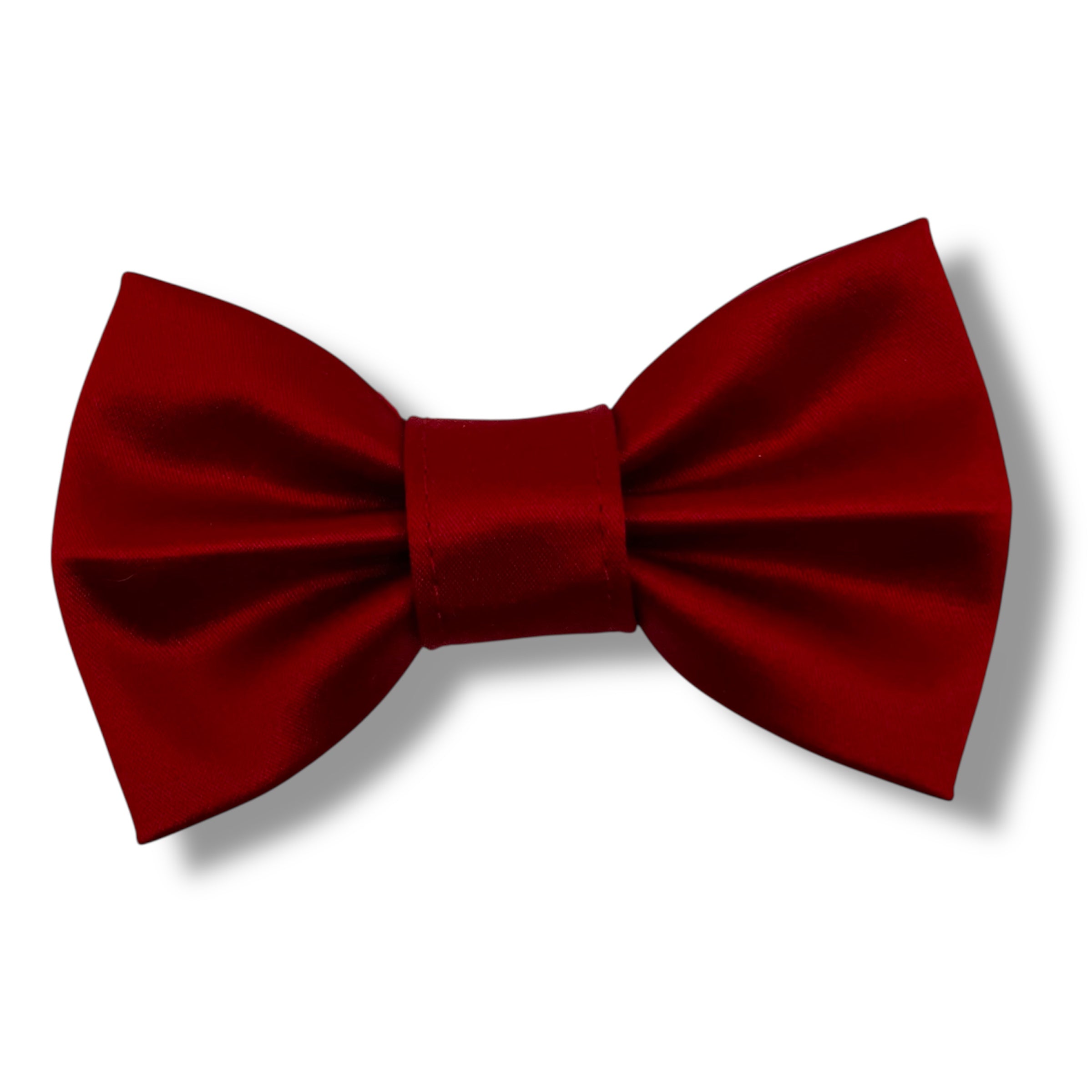 Röd hundrosett i siden - liten - Lilofant Design