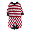 Röd/vit randig - hundpyjamas