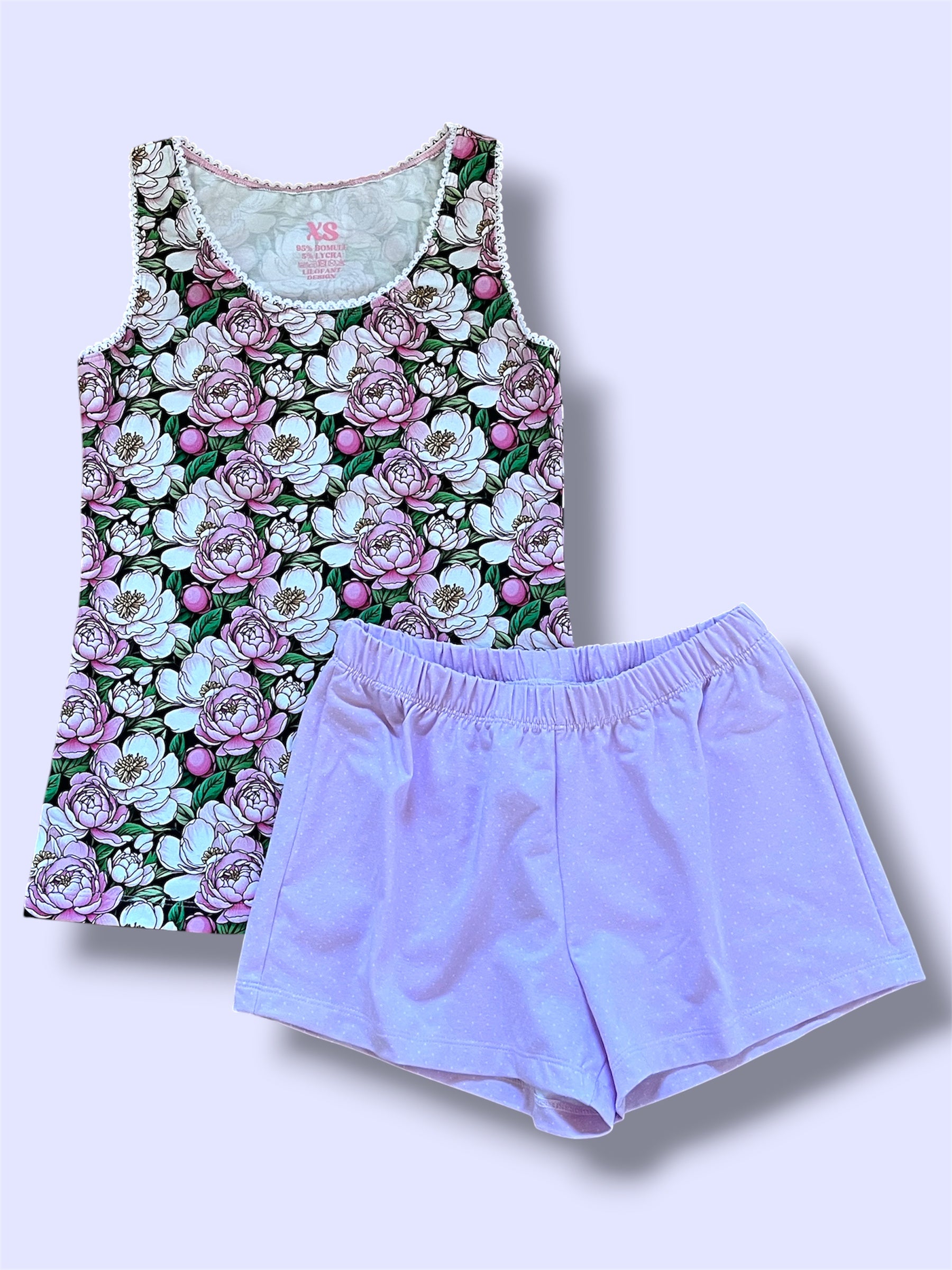 Rosa pioner - pyjamaslinne (x-Small)