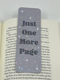 Grå just one more page bokmärke