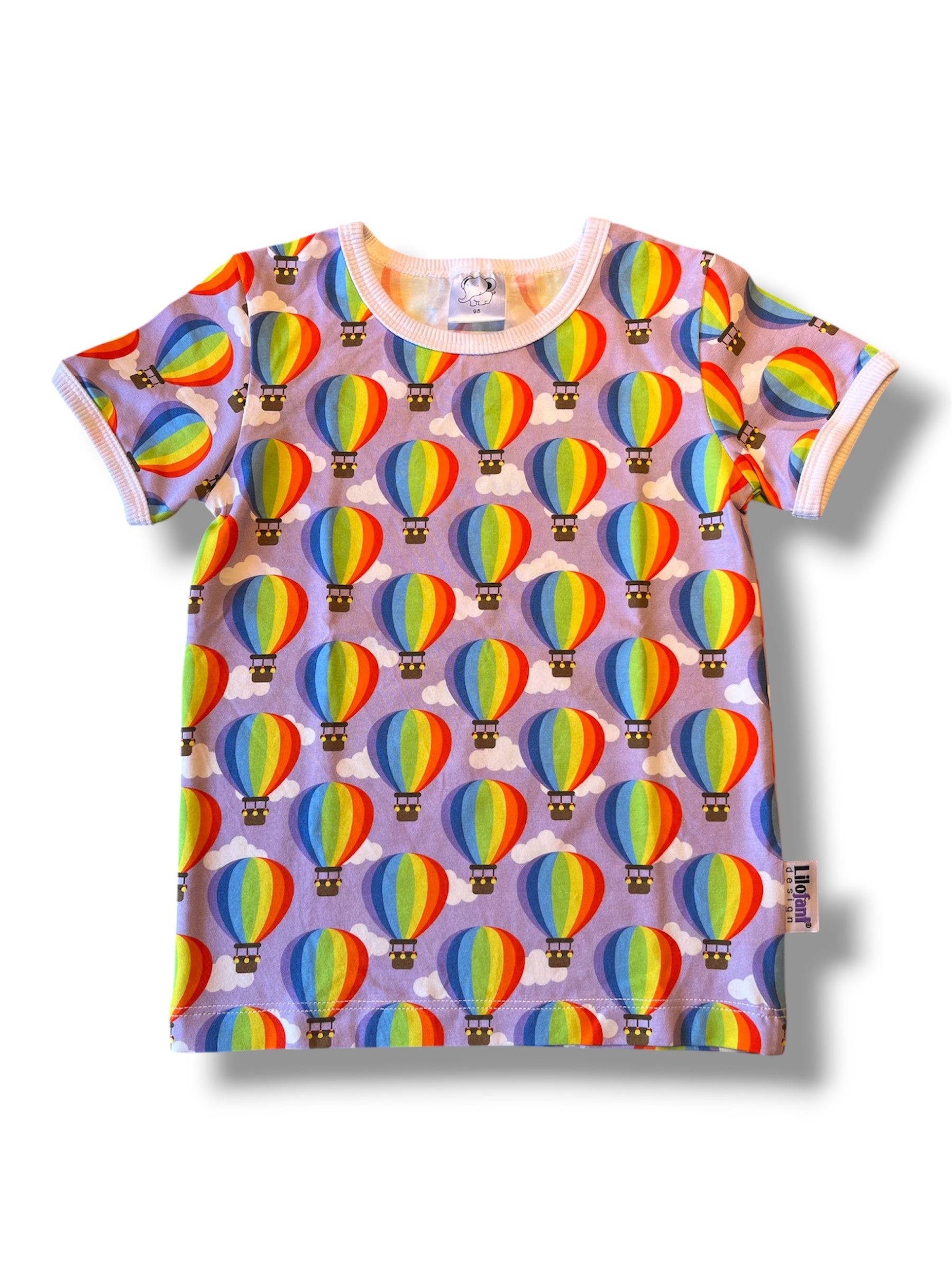 Lila luftballonger - t-shirt (86) (98)