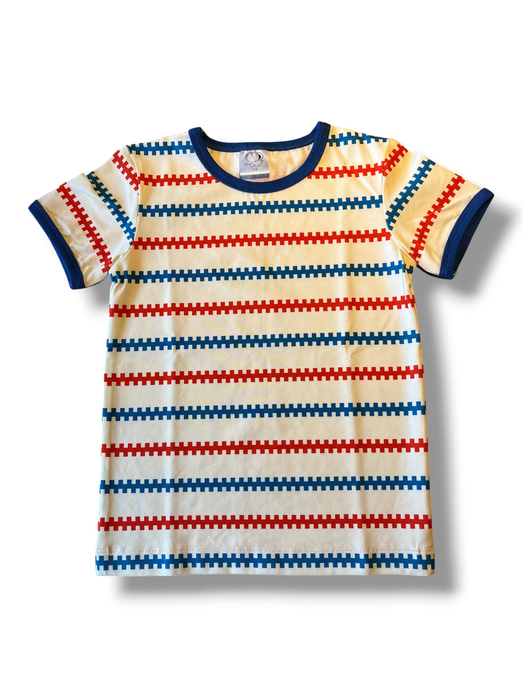 Fiskarmönstrad - t-shirt (104) (110)