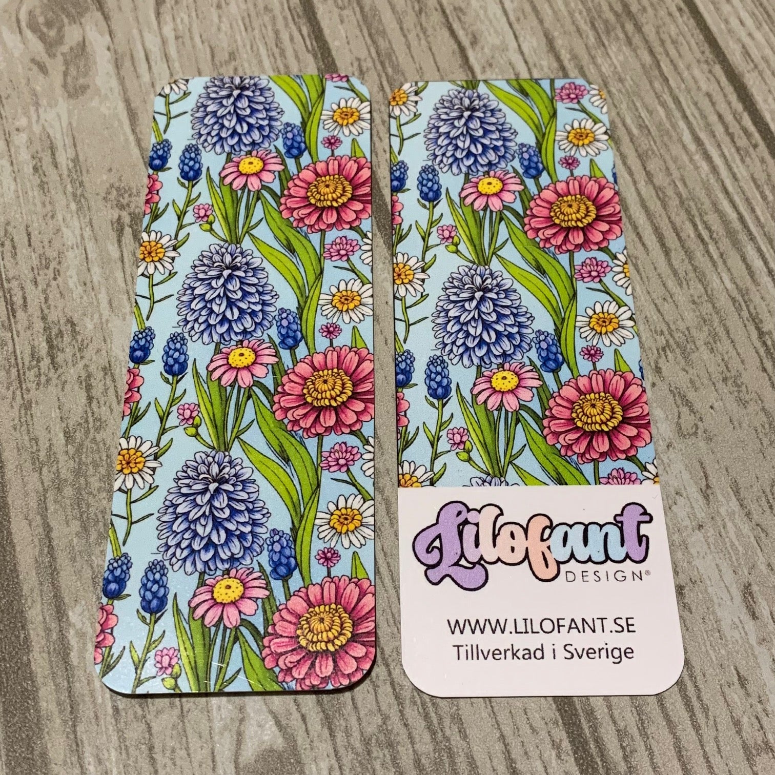 Blomsteräng bokmärke - Lilofant Design