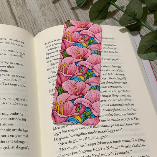 Rosa lilja bokmärke - Lilofant Design