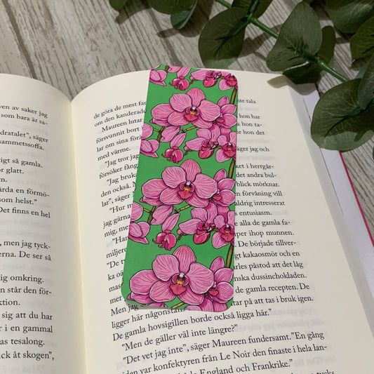Rosa orkidé bokmärke - Lilofant Design