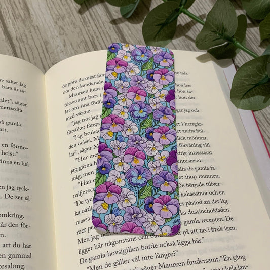Lila violer bokmärke - Lilofant Design