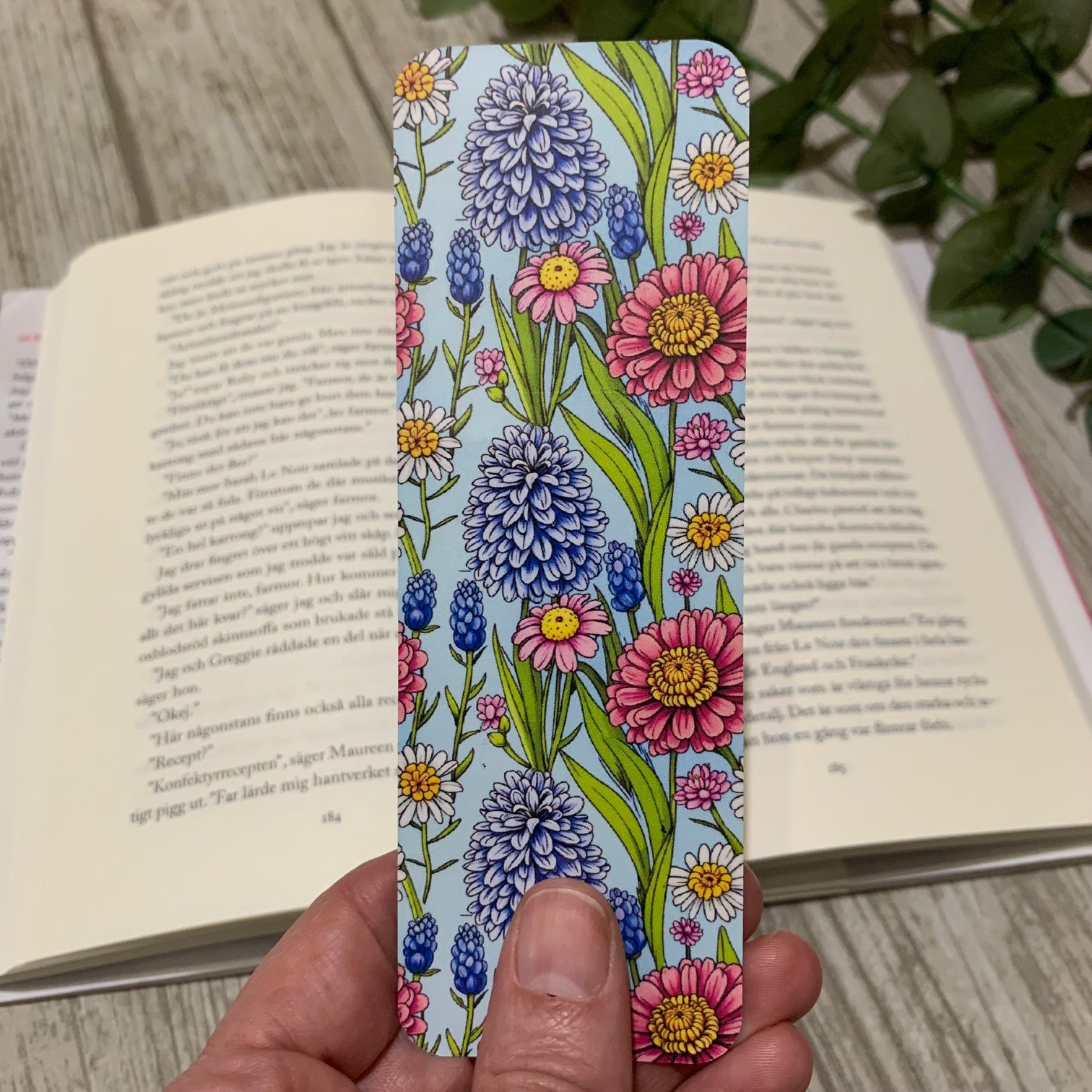 Blomsteräng bokmärke - Lilofant Design