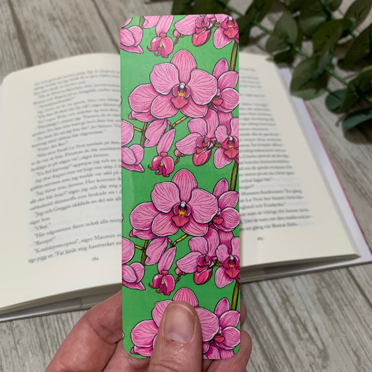 Rosa orkidé bokmärke - Lilofant Design