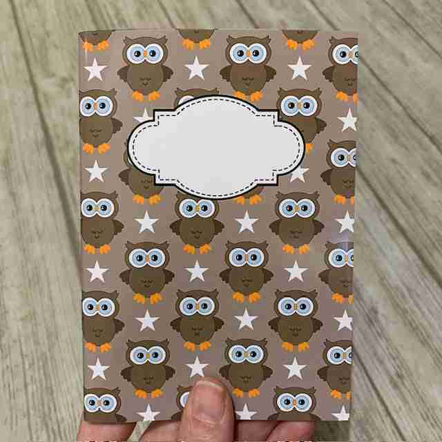 Bruna ugglor - anteckningsbok A5 - Lilofant Design