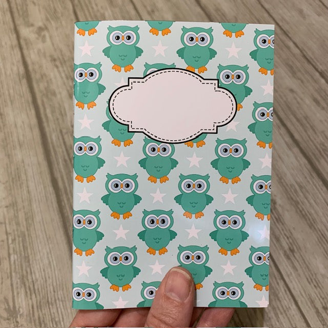 Mint ugglor - anteckningsbok A5