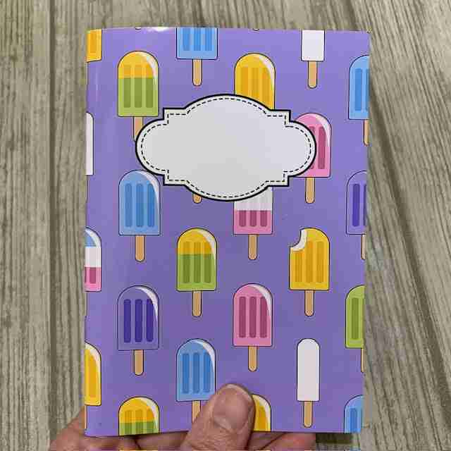 Lila isglassar - anteckningsbok A5 - Lilofant Design
