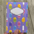 Lila isglassar - anteckningsbok A5 - Lilofant Design