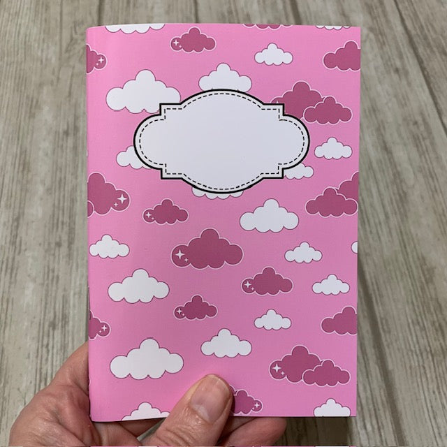 Rosa moln - anteckningsbok A5