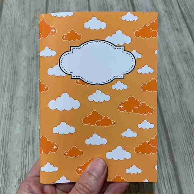 Orange moln - anteckningsbok A5 - Lilofant Design