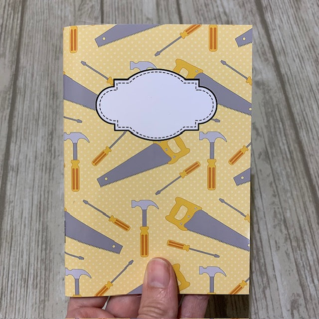 Gula verktyg - anteckningsbok A5