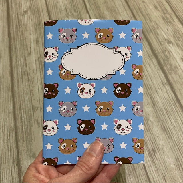 Blå katter - anteckningsbok A5