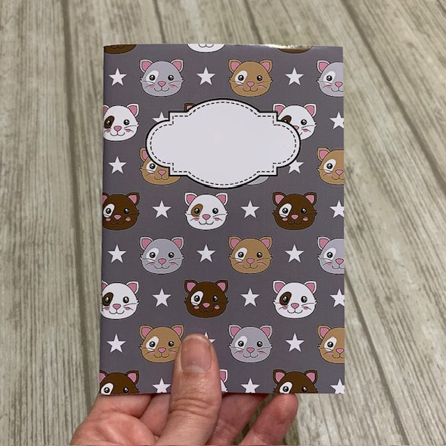 Grå katter - anteckningsbok A5