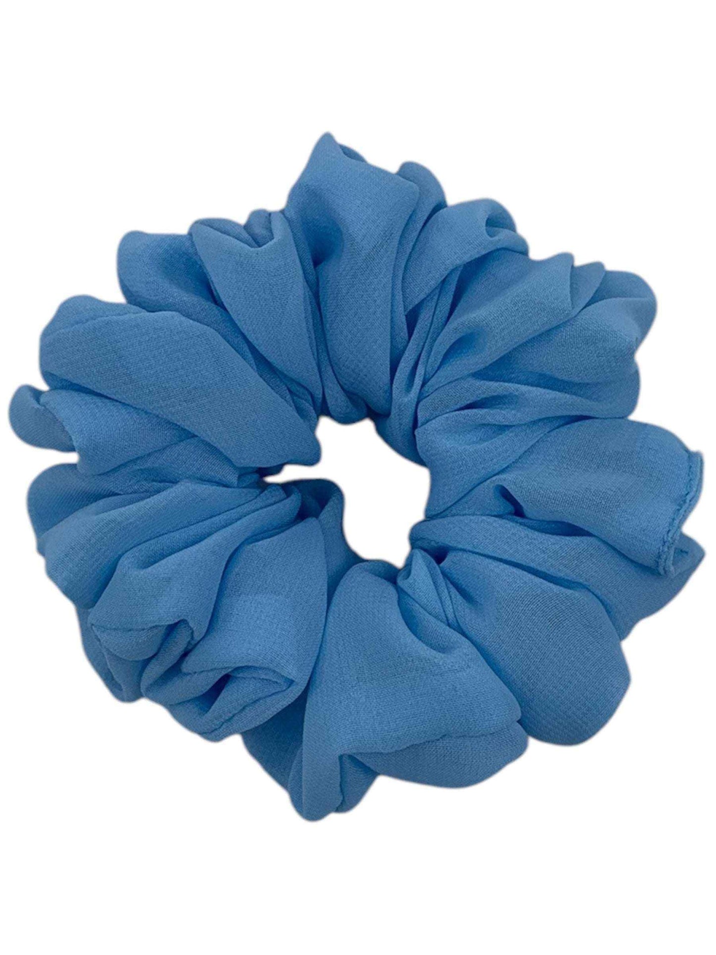 Ljusblå chiffong scrunchie