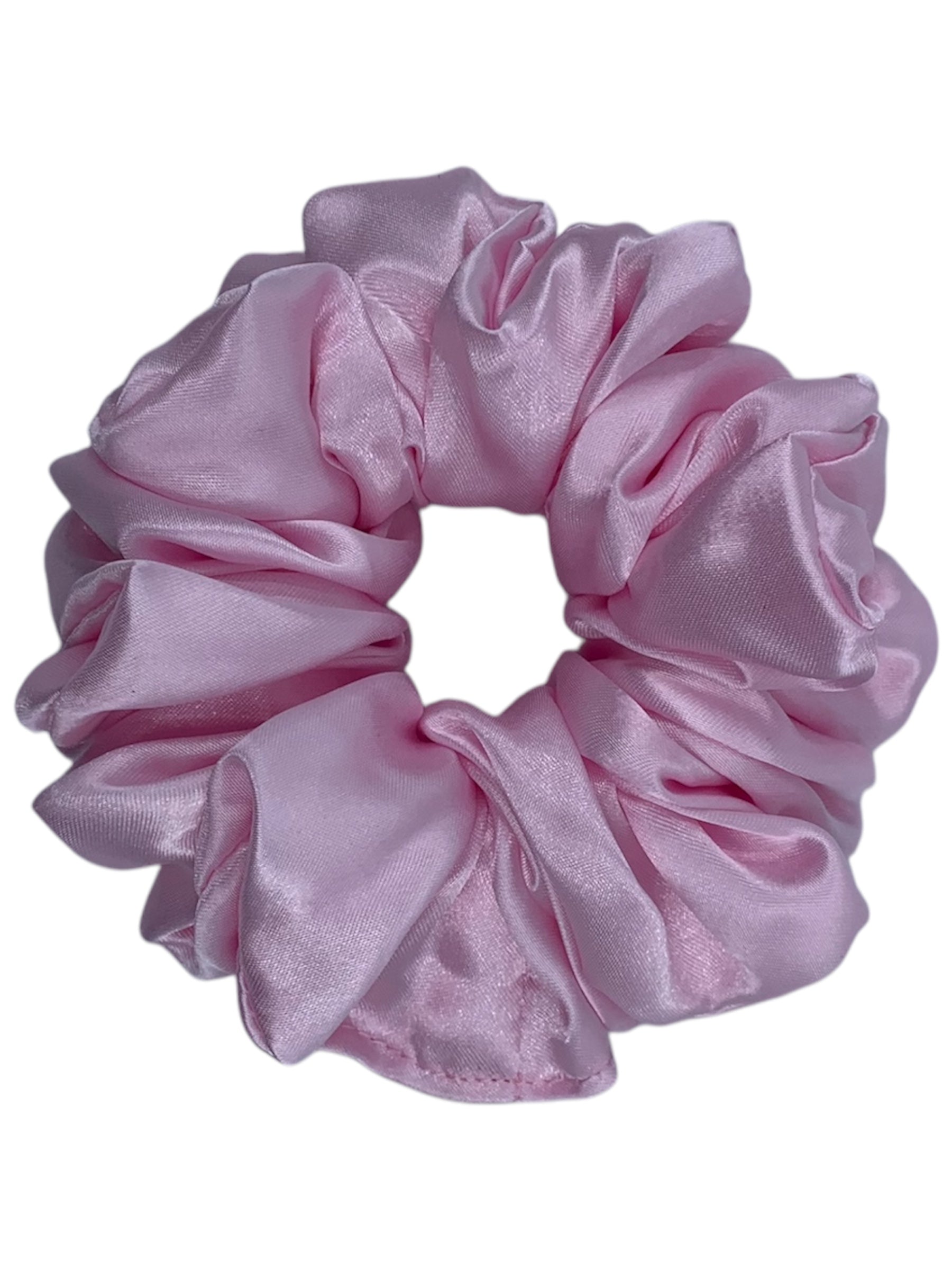 Ljusrosa satin scrunchie - Lilofant Design