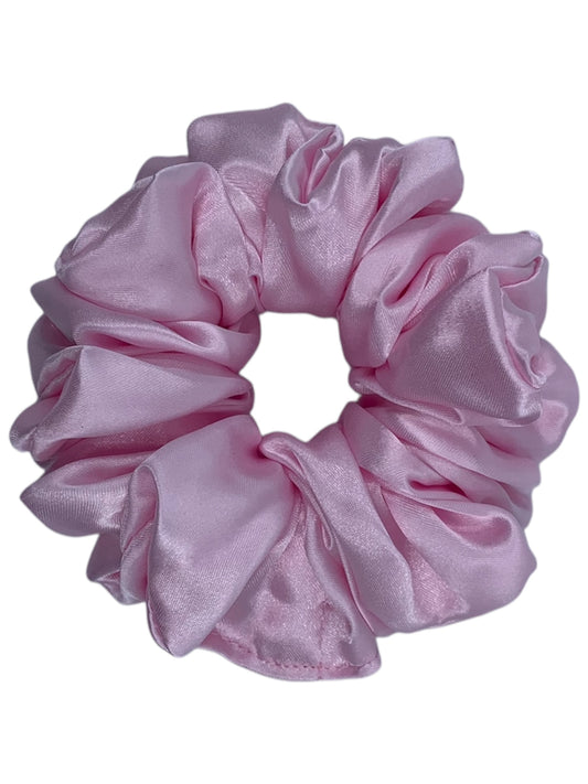 Ljusrosa satin scrunchie - Lilofant Design
